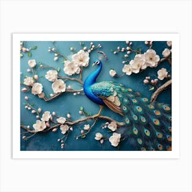 Peacock Painting 9 Art Print