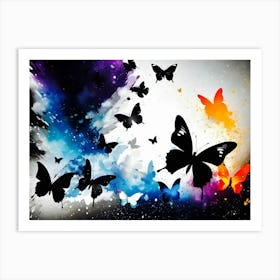 Butterflies In The Sky 24 Art Print