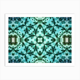 Modern Art Sky Blue Pattern 1 Art Print