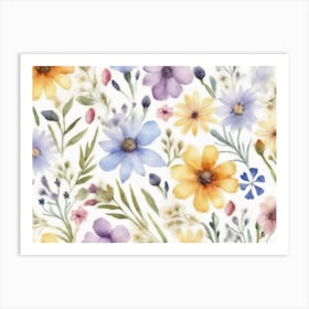 Watercolor Flowers 10 Art Print