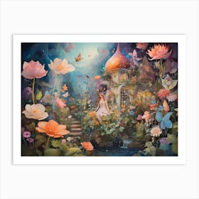 Fairy Garden paintings art print 4 Art Print