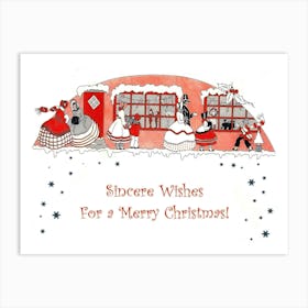 Sincere Wishes For A Merry Christmas Art Print