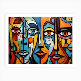 Abstract Of Faces Art Print