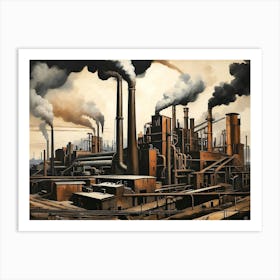 Factory Smokestack Art Print