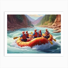 Rafting In The River 7 Art Print