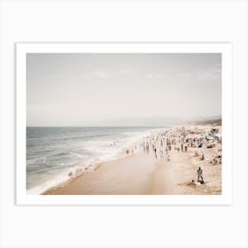 Busy Beach Day Art Print