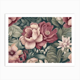 Floral Wallpaper 9 Art Print