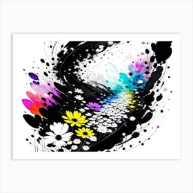 Abstract Flower Painting Art Print