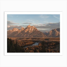 Teton Mountain River Art Print