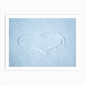 Heart In The Snow Art Print