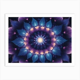 A Colorful, Abstract Mandala Design With A Central, Glowing Core Art Print