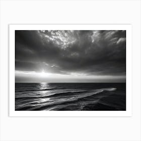 Black And White Seascape 15 Art Print