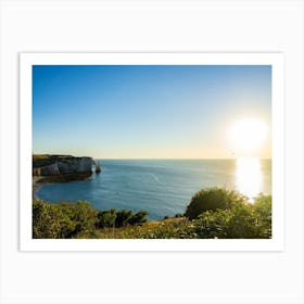 Sunset At Etretat Art Print