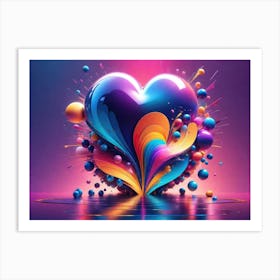 Colorful Heart Creative Art Print 22 Art Print