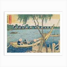 Line Fishing In The Miyato River, Katsushika Hokusai Art Print