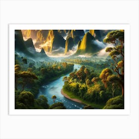 River In The Jungle Art Print