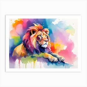 Lion Painting 32 Art Print