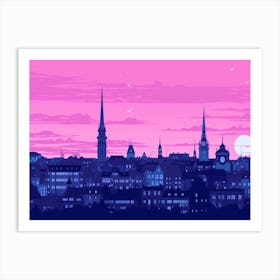 Copenhagen Skyline Art Print