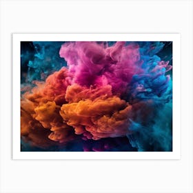 Colorful Ink In The Air Art Print