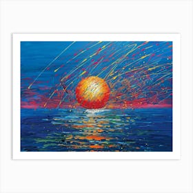 Sunset Over The Ocean 51 Art Print