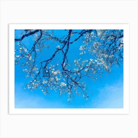 Flower Tree Branches, Oil Painting Art Print