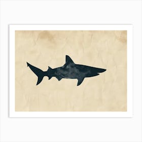 Port Jackson Shark Silhouette 2 Art Print