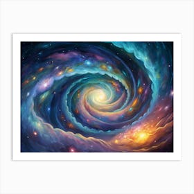 Cosmic Spiral Galaxy Art Print