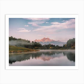 Fog On Morning Lake Art Print