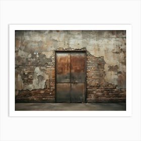 Distressed Brick 1 Art Print