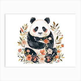 Little Floral Giant Panda 3 Art Print