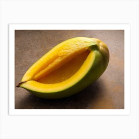 Mango Cut In Half Art Print