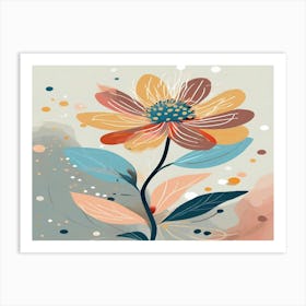 Abstract Flower Painting 1 Art Print