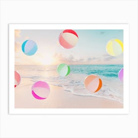 BEACH BALLS Art Print