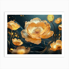 Luxury Art Flower Art Print