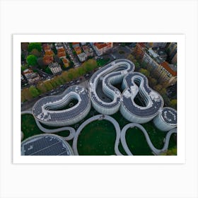 Top View Bocconi University Milano Wall Art, Italy City print Art Print