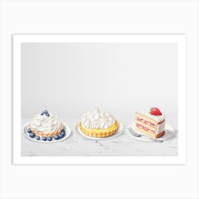 Three Desserts Art Print