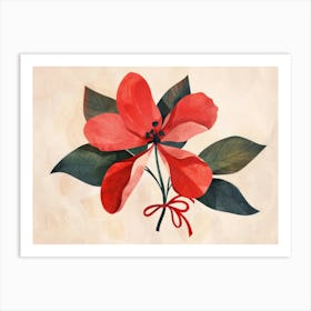Red Poinsettia Art Print