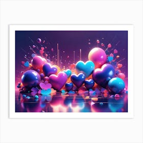 Colorful Heart Creative Art Print 25 Art Print