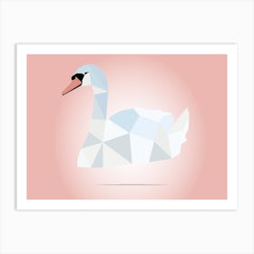 Swan Low Poly Art Art Print