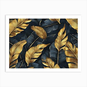 Gold Leaves 3 Art Print