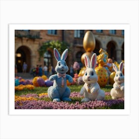 Easter Bunnies Art Print