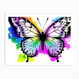 Rainbow Butterfly Art Print