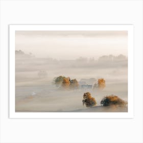 Foggy Homestead Morning Art Print