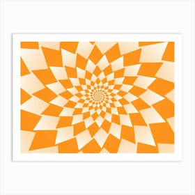 Abstract Orange Geometric Background Wallpaper Art Print