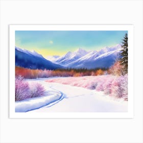 A Glacial Embrace: Winter Landscape 6 Art Print