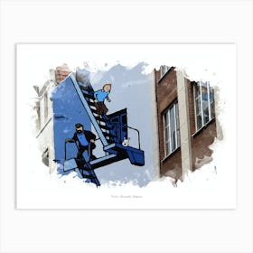 Tintin, Brussels, Belgium Art Print