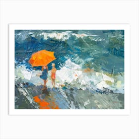 Orange Umbrella Art Print