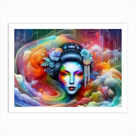 Creativel Geisha Illustration 142 Art Print