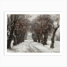 Vintage Winter Road Art Print