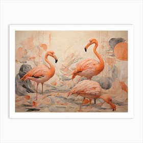 Flamingos Art Print